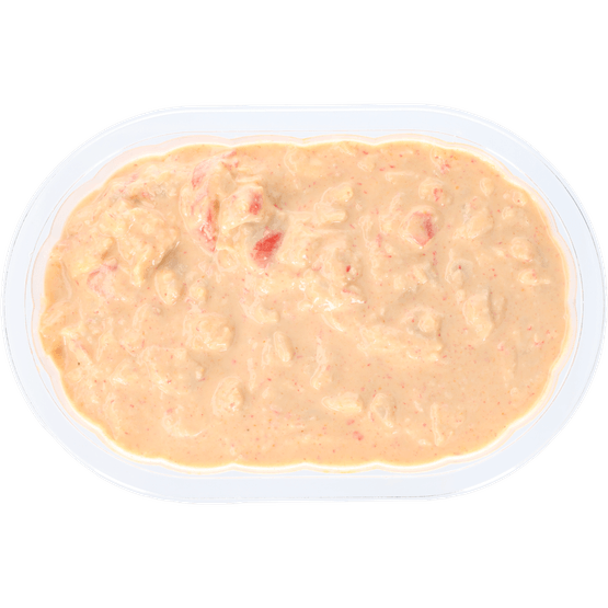 Foto van Hoogland Krabsalade op witte achtergrond