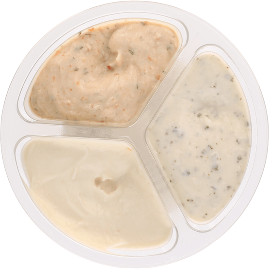Foto van Bits & Bites Trio aioli op witte achtergrond