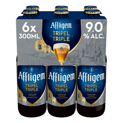 Foto van Affligem Tripel 6x30cl op witte achtergrond