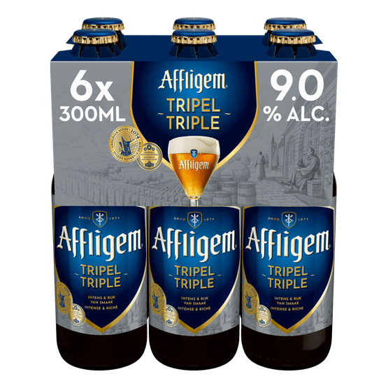 Foto van Affligem Tripel 6x30cl op witte achtergrond