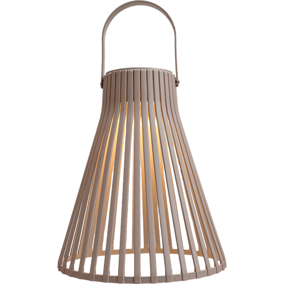 Foto van Decoratieve solarlamp op witte achtergrond