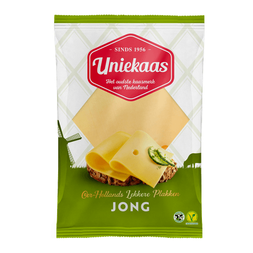 Foto van Uniekaas Jonge kaas plakken 48+ op witte achtergrond