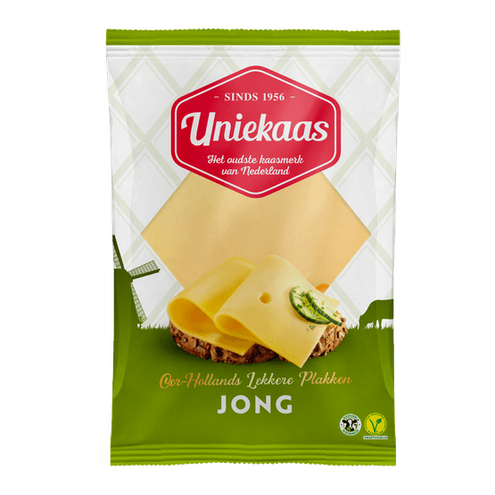 Foto van Uniekaas Jonge kaas plakken 48+ op witte achtergrond