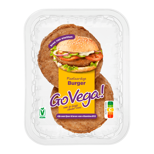 Foto van Go Vega! Hamburger 2 stuks op witte achtergrond