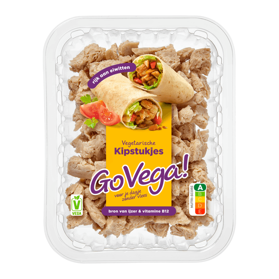 Foto van Go Vega! Kipstukjes op witte achtergrond