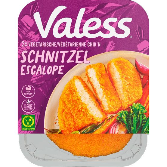 Foto van Valess Schnitzel gepaneerd 2 stuks op witte achtergrond