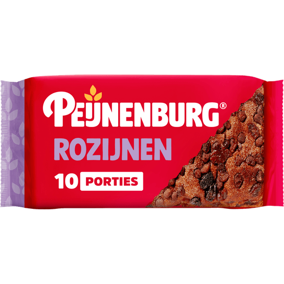 Foto van Peijnenburg Ontbijtkoek rozijnen op witte achtergrond