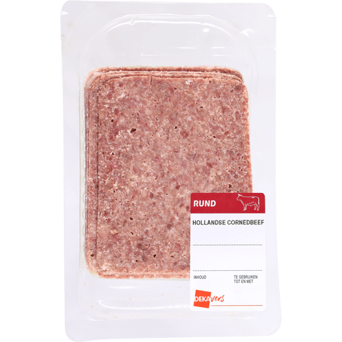 Foto van DekaVers Hollandse cornedbeef op witte achtergrond