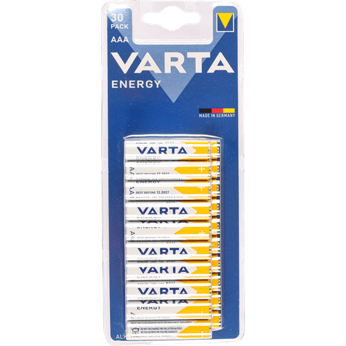 Foto van Varta Energy aaa batterijen blister 30 op witte achtergrond