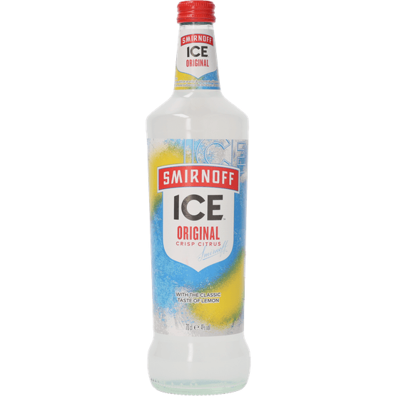 Foto van Smirnoff Red ice op witte achtergrond