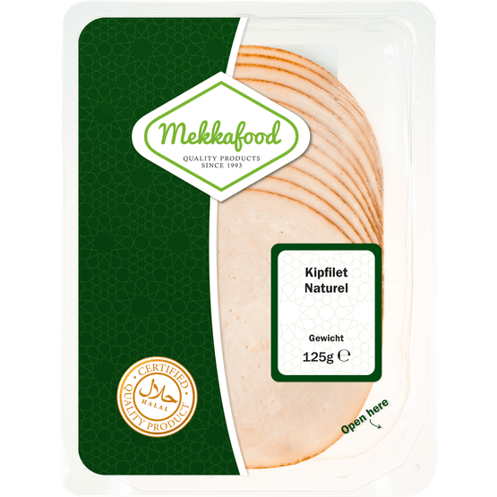 Foto van Mekkafood Kipfilet naturel op witte achtergrond