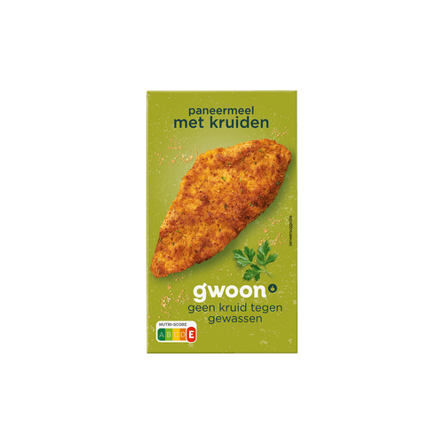 Foto van G'woon Paneermeel kruiden op witte achtergrond