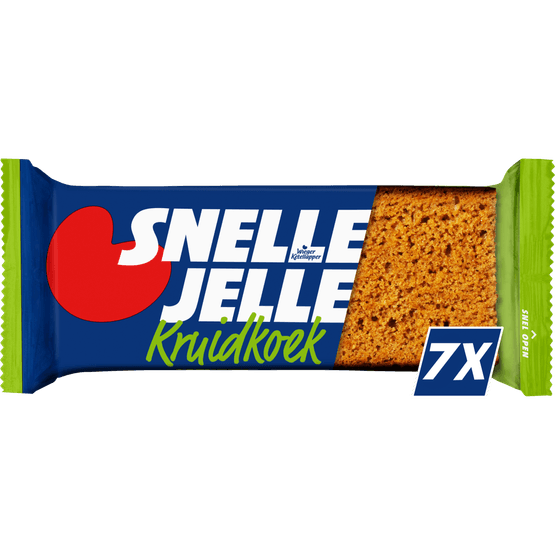 Foto van Snelle Jelle Kruidkoek 7-pack op witte achtergrond