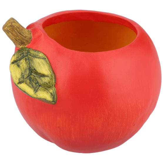 Foto van Bloempot fruit op witte achtergrond