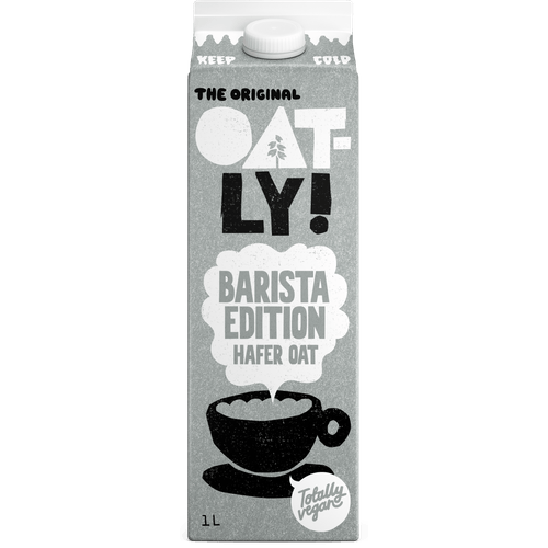 Foto van Oatly Haverdrink barista edition op witte achtergrond