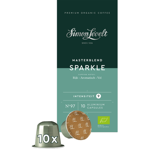 Foto van Simon Levelt Capsules masterblend sparkle op witte achtergrond
