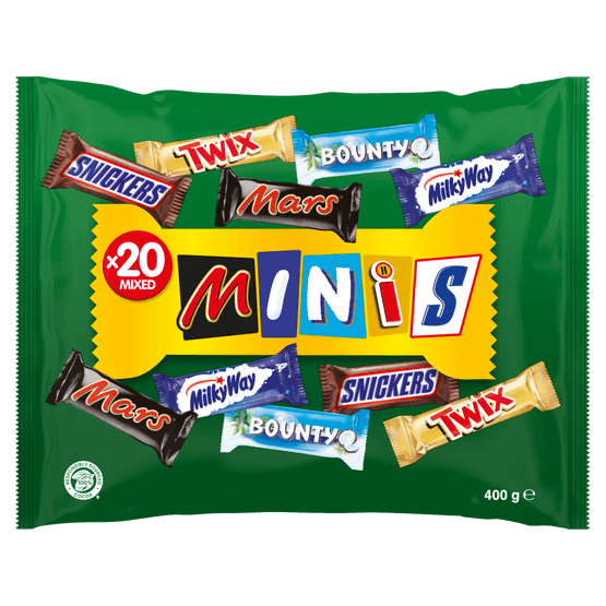 Foto van Mars Minimix 20 st. op witte achtergrond