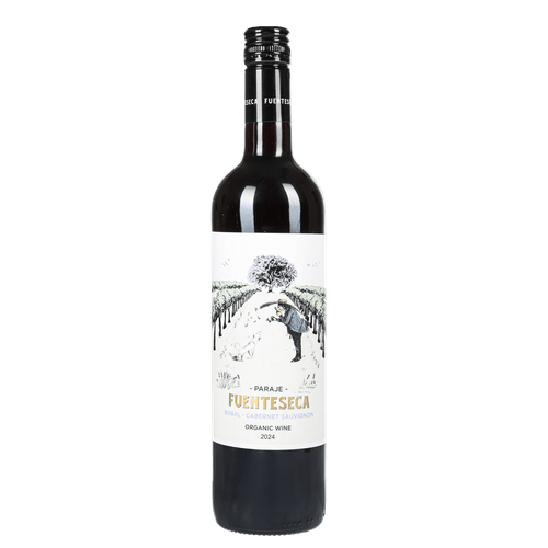 Foto van Fuenteseca Bobal-cabernet sauvignon op witte achtergrond