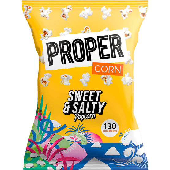 Foto van PROPER NO. TWELVE Popcorn sweet & salty op witte achtergrond