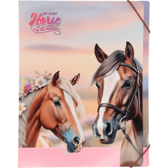 Foto van Horses folder file voor a4 op witte achtergrond