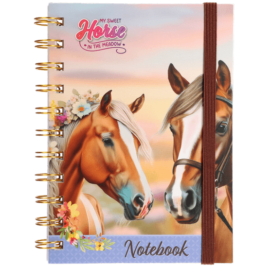 Foto van Horses notebook a5 op witte achtergrond
