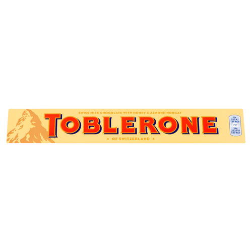 Foto van Toblerone Chocolade op witte achtergrond