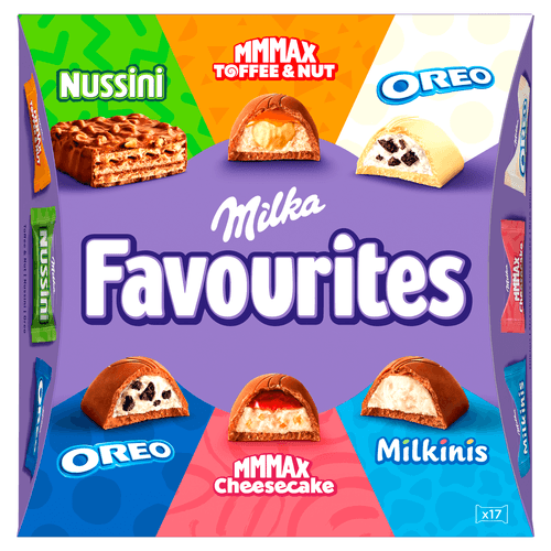 Foto van Milka Favourites op witte achtergrond