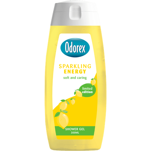 Foto van Odorex Douchegel sparkling energy op witte achtergrond