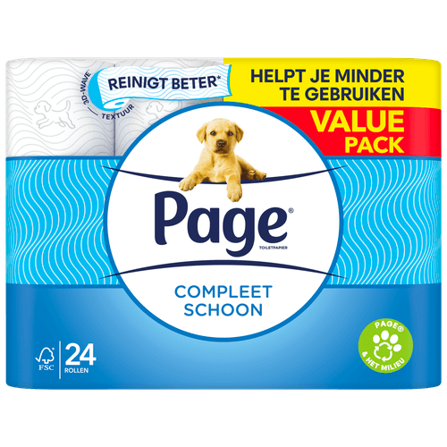 Foto van Page Toiletpapier 24 rollen original op witte achtergrond