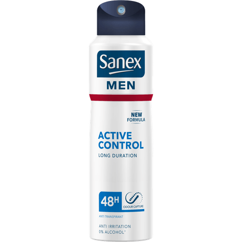 Foto van Sanex Deospray men active control op witte achtergrond