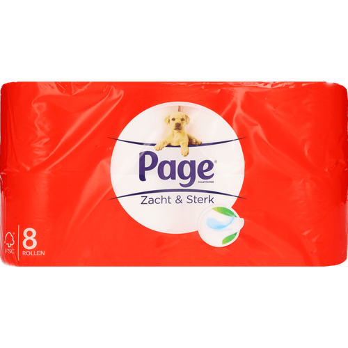 Foto van Page Toiletpapier zacht & sterk op witte achtergrond