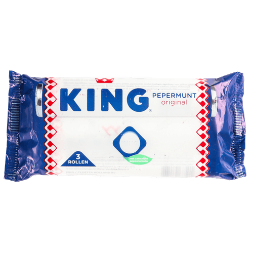 Foto van King Pepermunt 3 st. op witte achtergrond