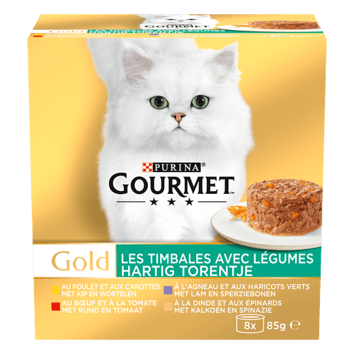 Foto van Gourmet Gold hartig torentje rund 8 stuks op witte achtergrond