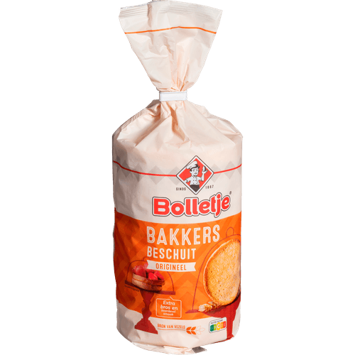 Foto van Bolletje Beschuit bakkers origineel 10 st. op witte achtergrond