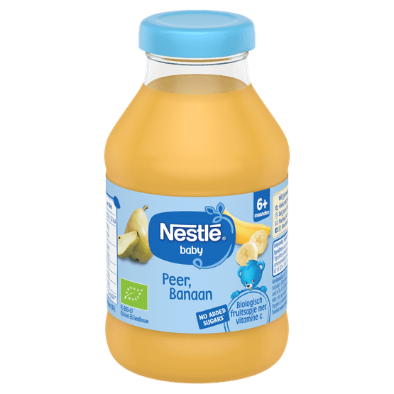 Foto van Nestlé Babysap peer banaan 6+ mnd op witte achtergrond