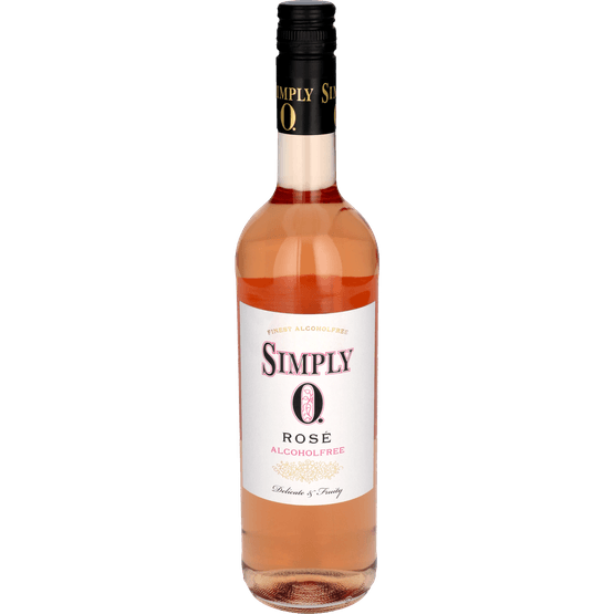 Foto van Simply 0 Rosé alcoholvrij op witte achtergrond