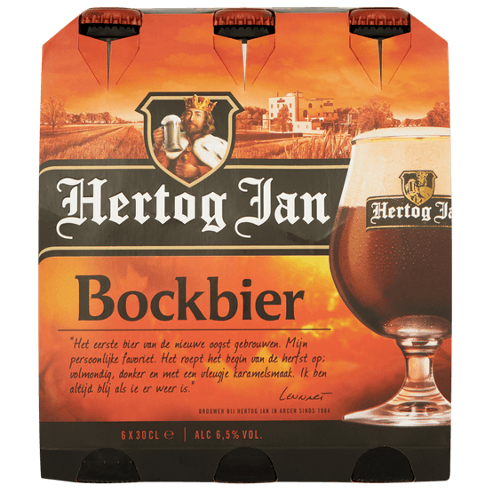 Foto van Hertog Jan Herfstbock op witte achtergrond