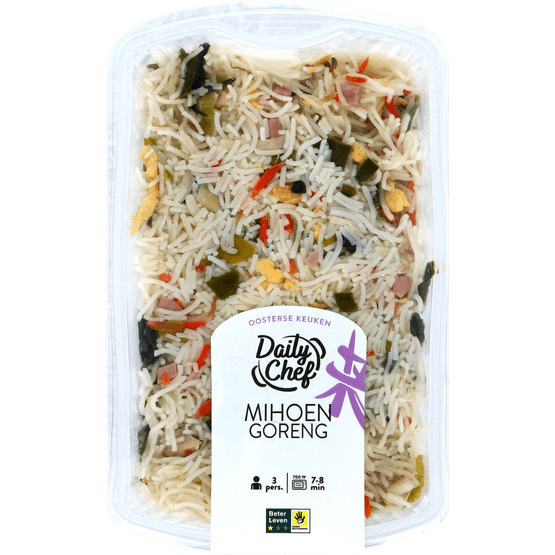 Foto van Daily Chef Mihoen goreng op witte achtergrond