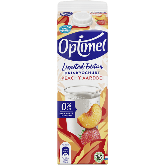 Foto van Optimel Drinkyoghurt op witte achtergrond