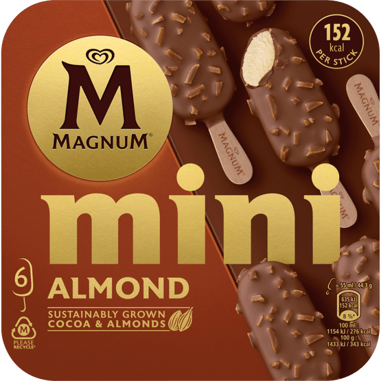 Foto van Ola Magnum mini almond op witte achtergrond