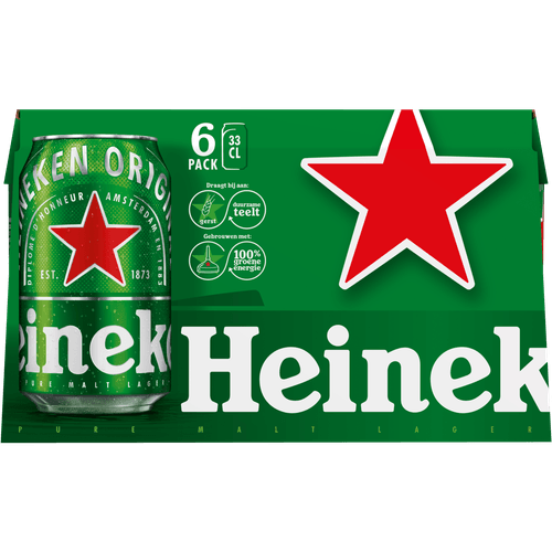 Foto van Heineken Pilsener 6x33 cl op witte achtergrond