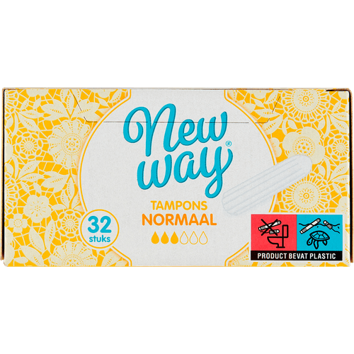 Foto van New Way Tampons normaal op witte achtergrond
