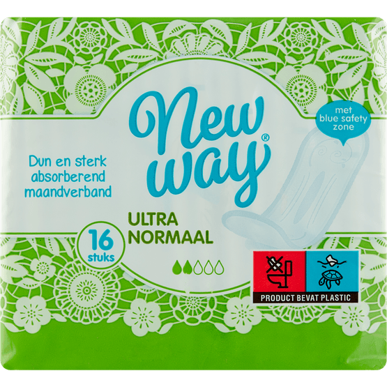 Foto van New Way Maandverband ultra normaal op witte achtergrond