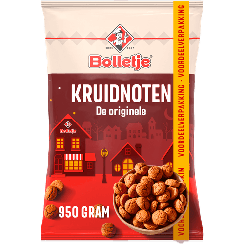 Foto van Bolletje Kruidnoten op witte achtergrond