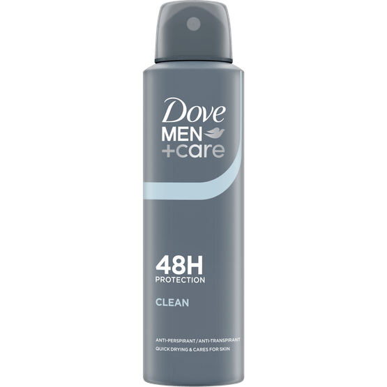 Foto van Dove Deospray men clean comfort op witte achtergrond