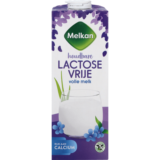 Foto van Melkan Houdbare lactosevrije volle melk op witte achtergrond