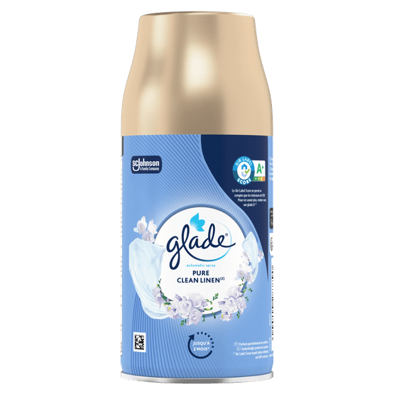 Foto van Glade Luchtverfrisser pure clean linen op witte achtergrond
