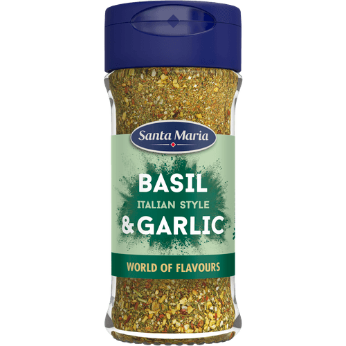 Foto van Santa Maria Basil & garlic op witte achtergrond