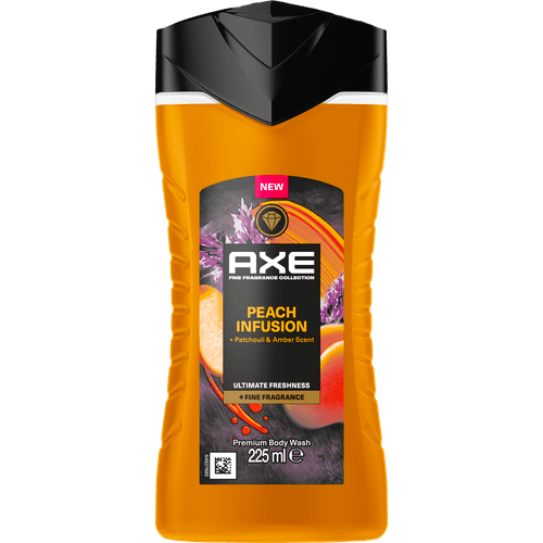 Foto van AXE Douchegel peach infusion op witte achtergrond