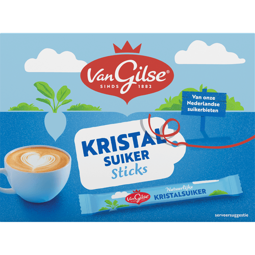Foto van Van Gilse Suikersticks 50 stuks op witte achtergrond